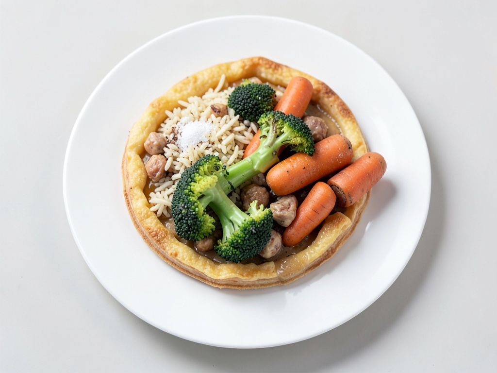 Padella di pollo con broccoli e carote