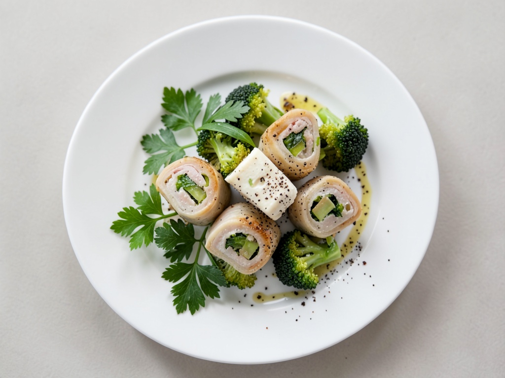 Rotelle di tacchino con broccoli