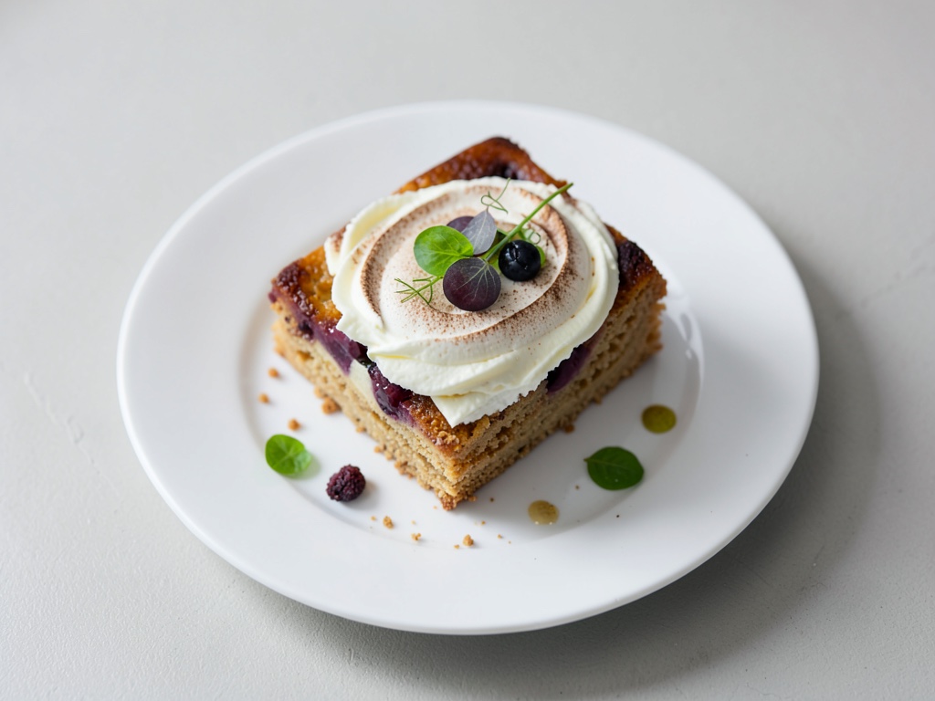 Torta alla crema di quark con physalis