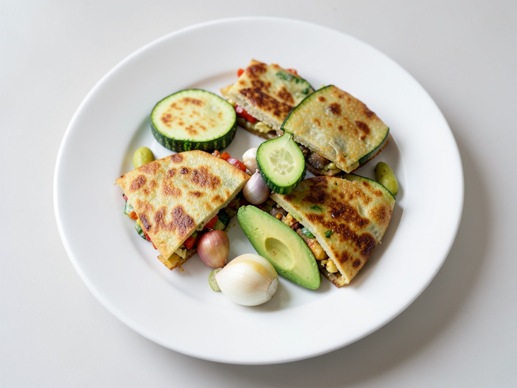 Quesadillas croccanti di zucchine e avocado