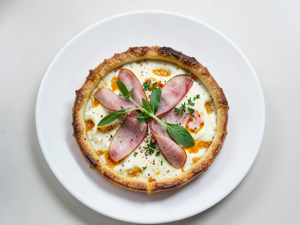 Quiche croccante con prosciutto e porro