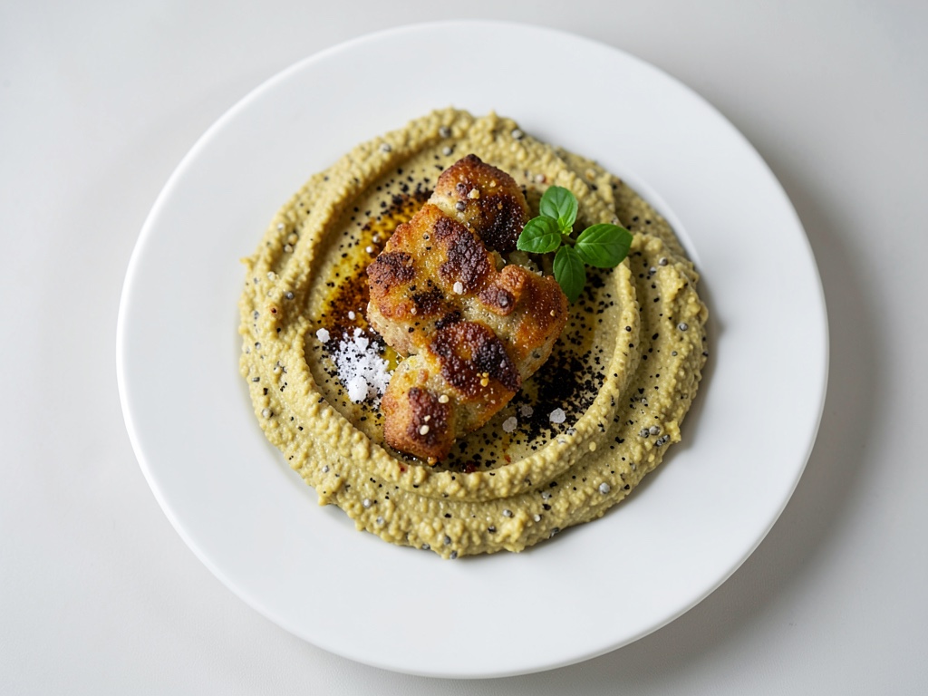 Polpette croccanti di quinoa con hummus fatto in casa
