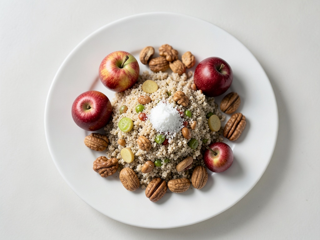 Quinoa con manzana y nueces