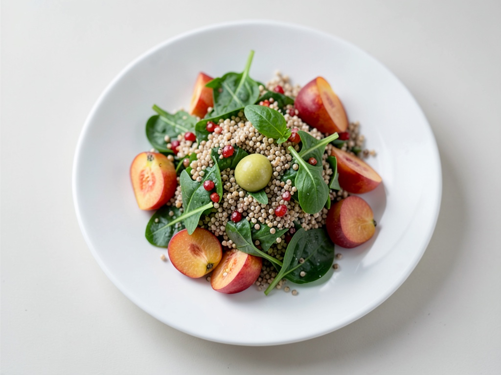 Fresco insalata di quinoa con albicocche