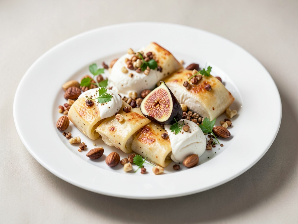 Raclette-Töpfe mit Weinfeigen, Camembert-Creme und Nüssen