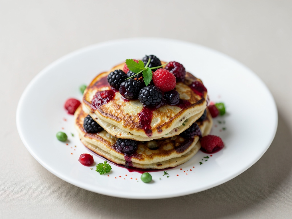 Pancake alle bacche sulla piastra per raclette