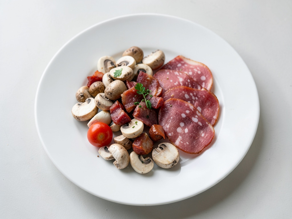 Raclette con funghi e pancetta