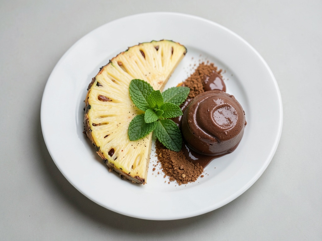 Ananas affumicata con menta