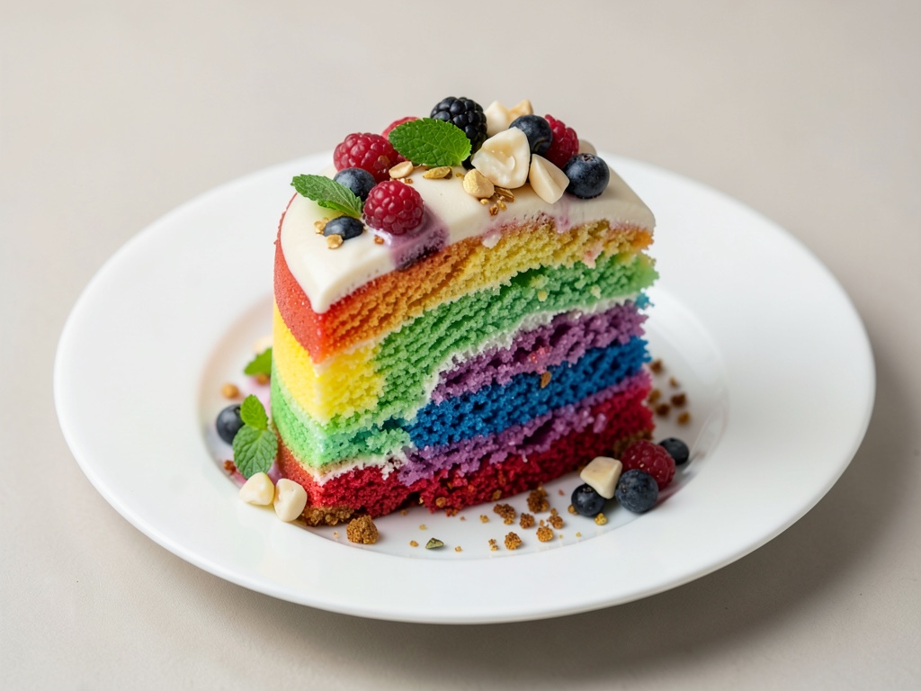 Bunter Regenbogenkuchen