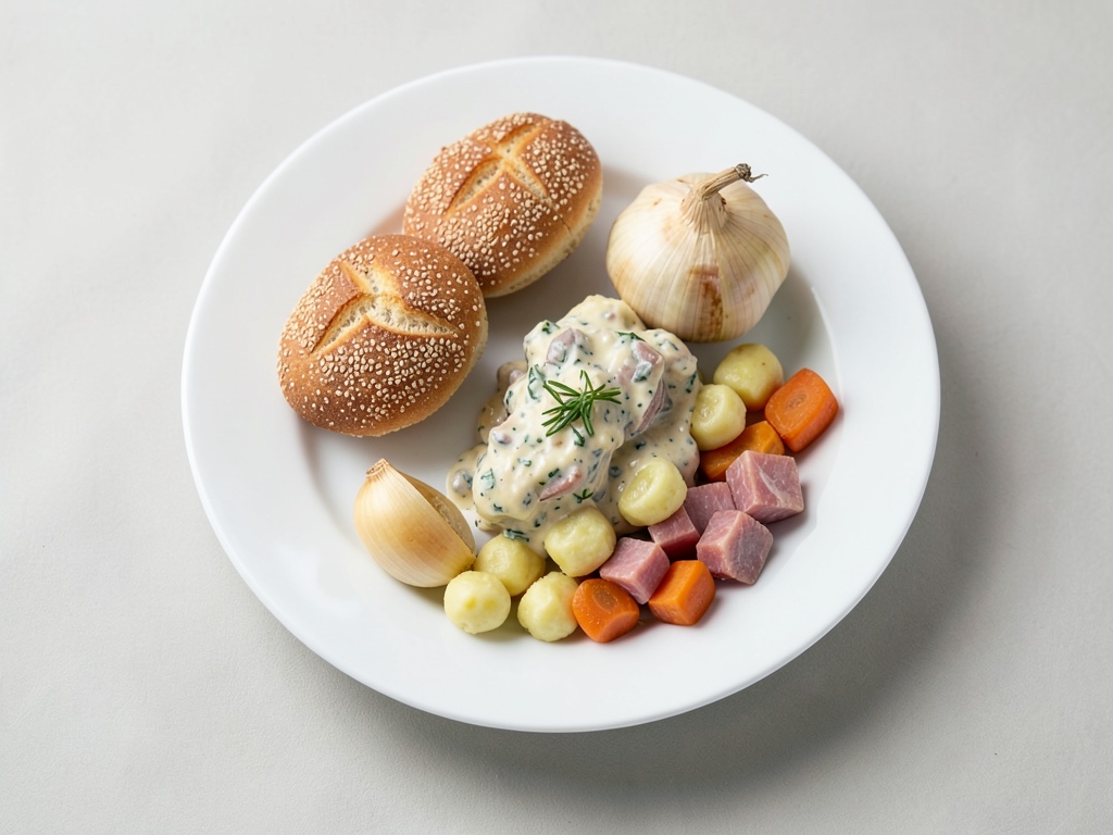 Gulasco di cervo con gnocchi di pane al formaggio e carote caramellate