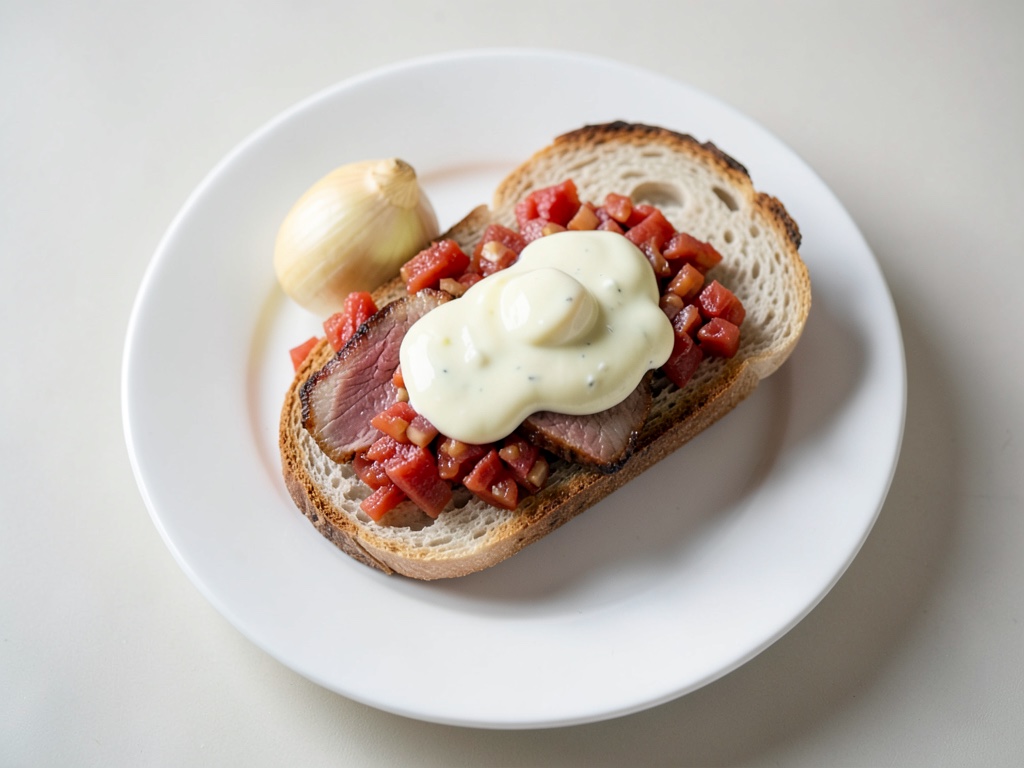 Sandwich Reuben croccante con roast beef