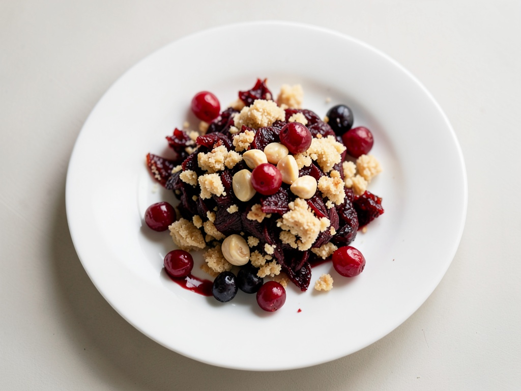 Crumble di rabarbaro e anacardi