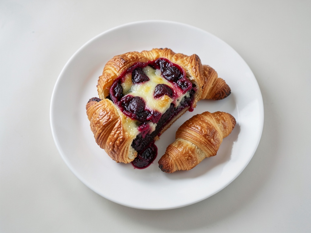 Knuspriger Rhabarber-Croissant-Auflauf