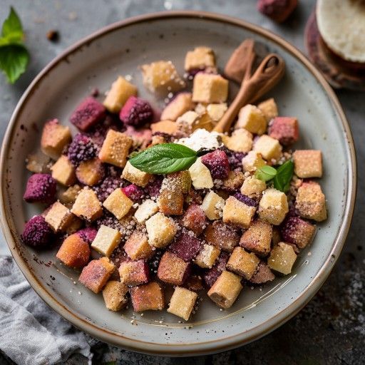 Crumble croccante al rabarbaro