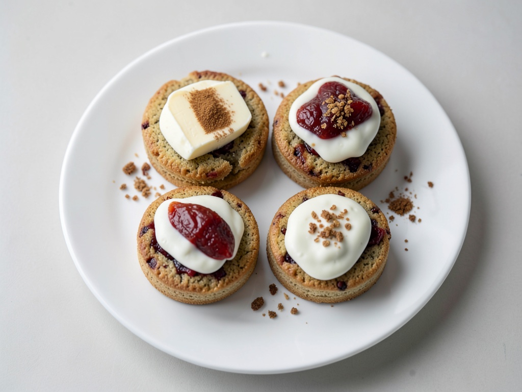 Scones al rabarbaro con cioccolato bianco
