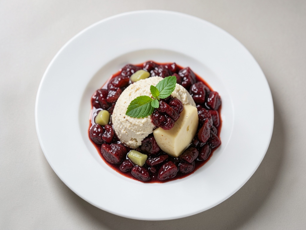 Rhabarberkompott mit Quark