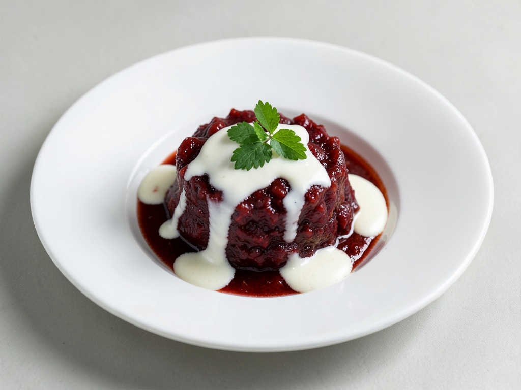 Rhabarberkompott mit Vanillesauce