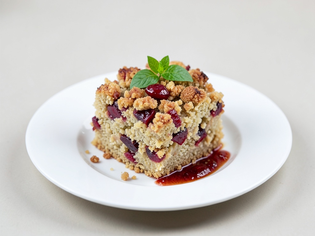 Knuspriger Rhabarber-Streuselkuchen