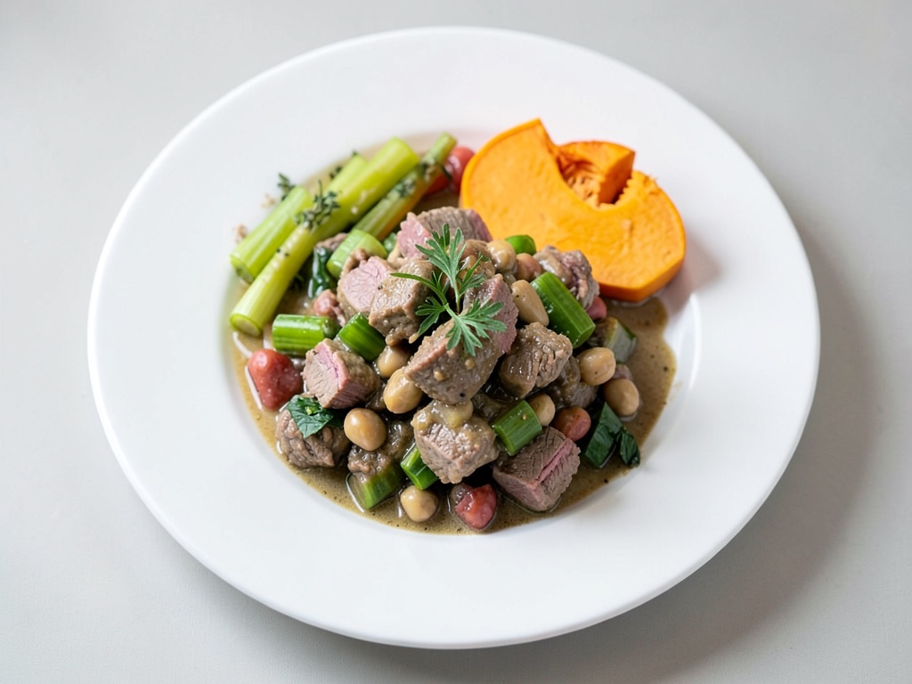 Gulasco di manzo con birra e zucca