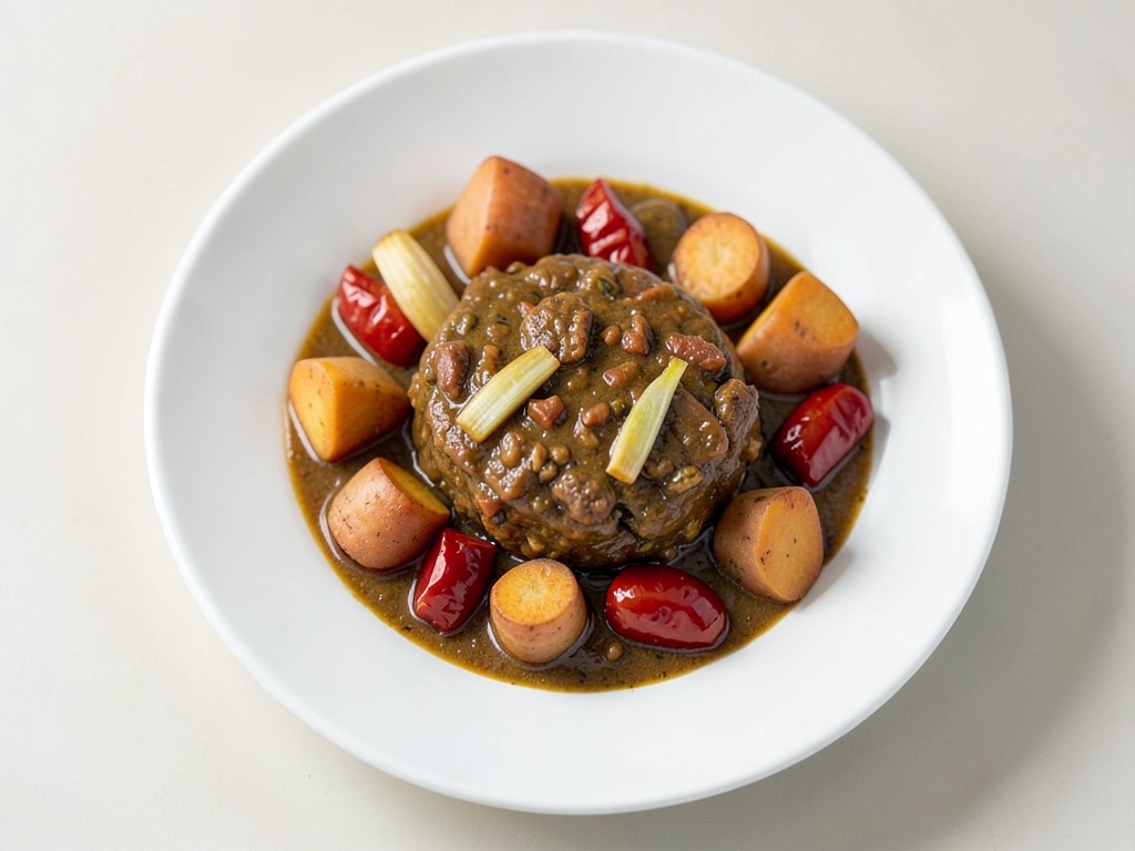 Creoso curry di manzo con riso