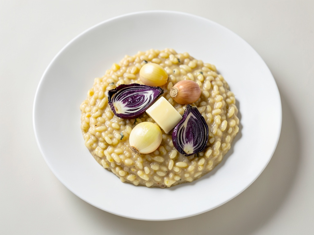 Risotto con radicchio fritto