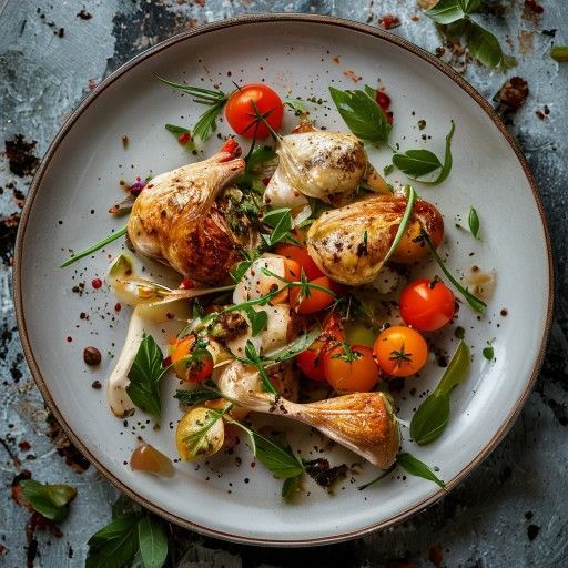 Pollo intero alla griglia con marinata alle erbe