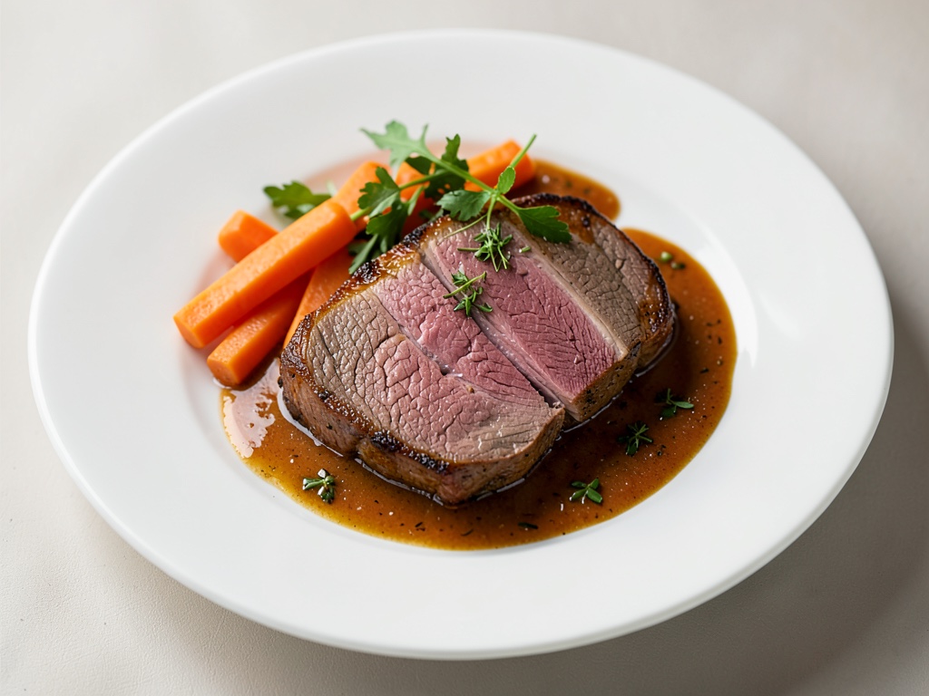Roastbeef con carote al miele