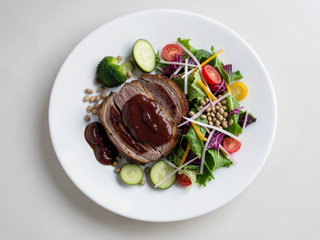 Roastbeef succulento con salsa tartara fatta in casa e insalata fresca