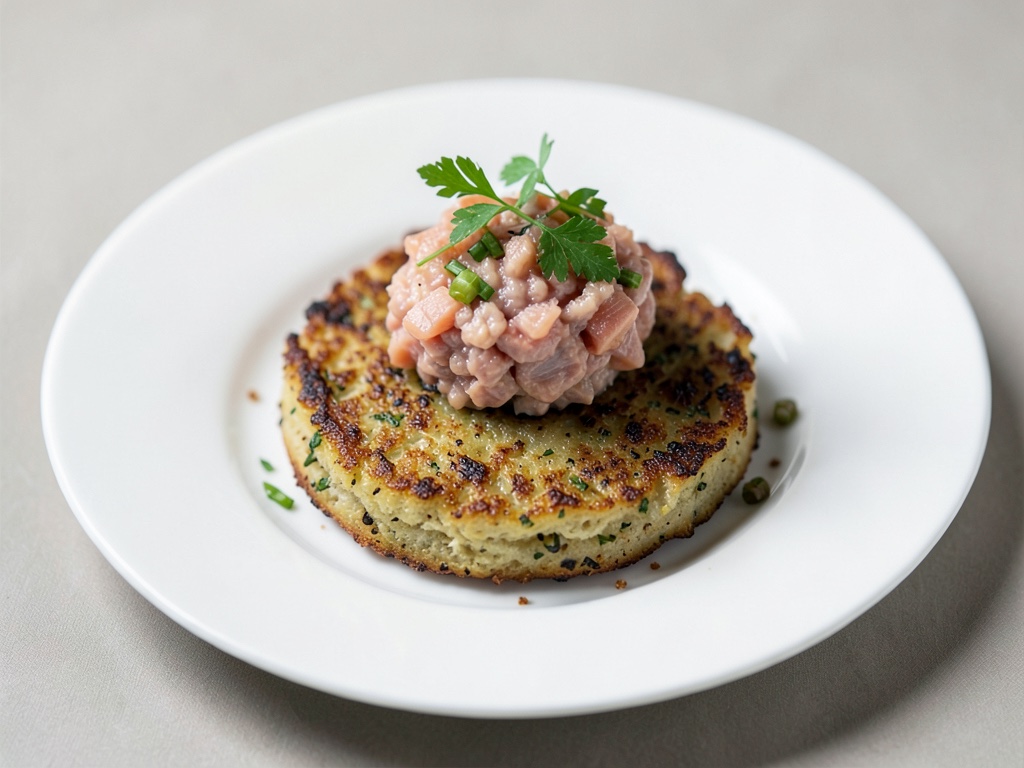 Rosti di patate croccanti con tartare di salmone