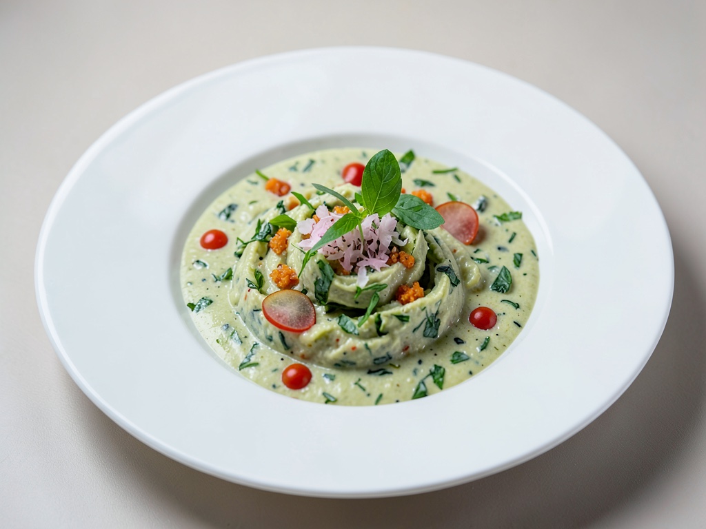 Sopa fresca de lechuga y coco