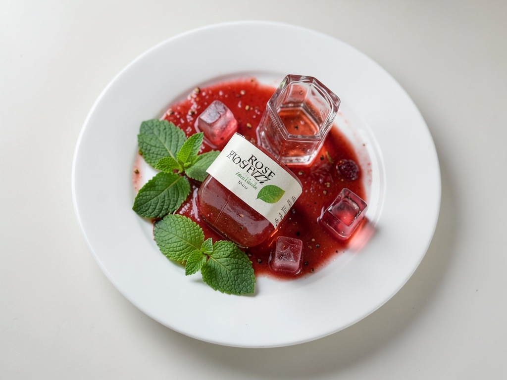 Rosé Fizz mit Minze