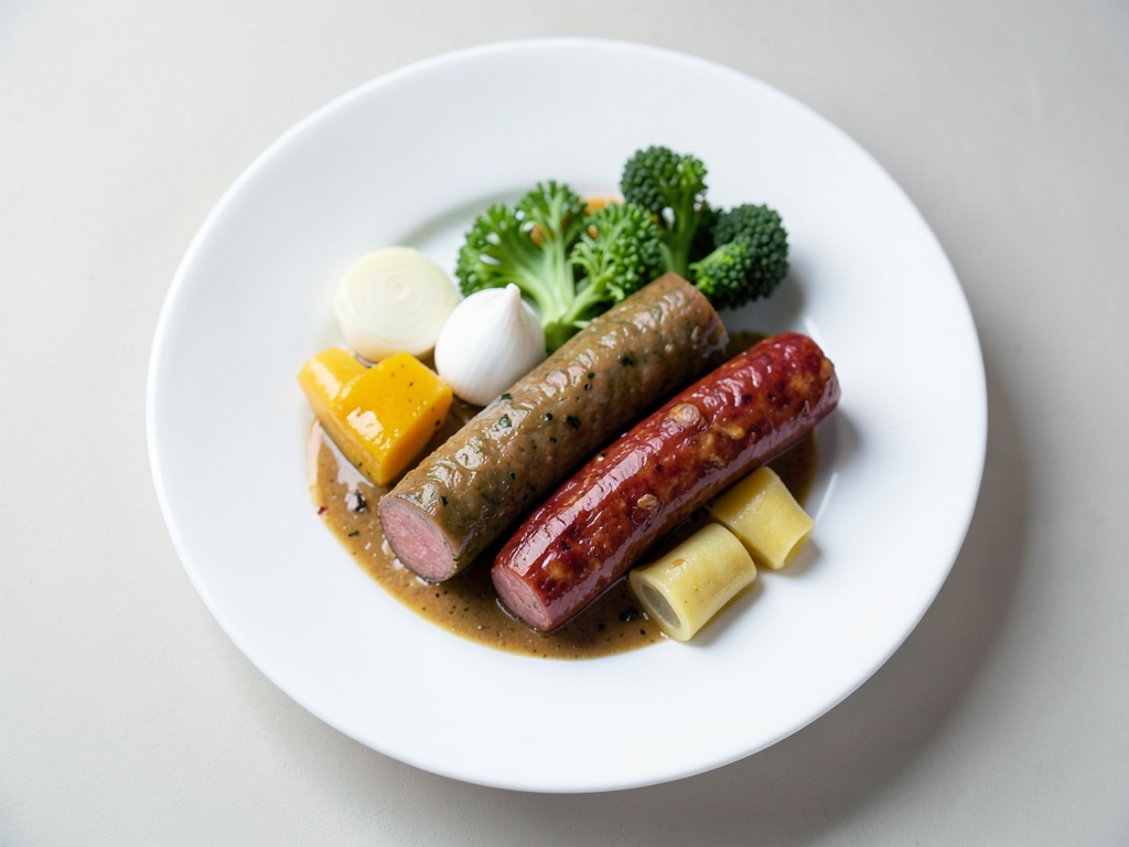Salsicce croccanti con dip di miele e senape, Spätzle al burro e cavolo cappuccio cremoso