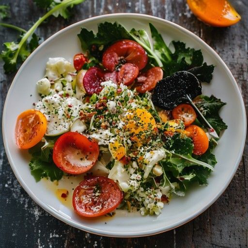 Insalata colorata di barbabietola e formaggio di pecora