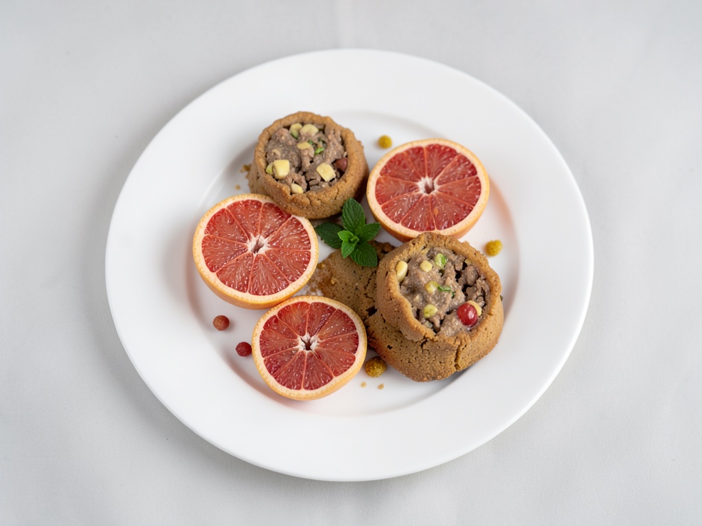pomelo rojo + galletas de mantequilla