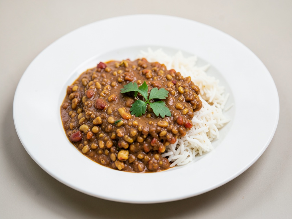 Dal cremoso di lenticchie rosse con riso