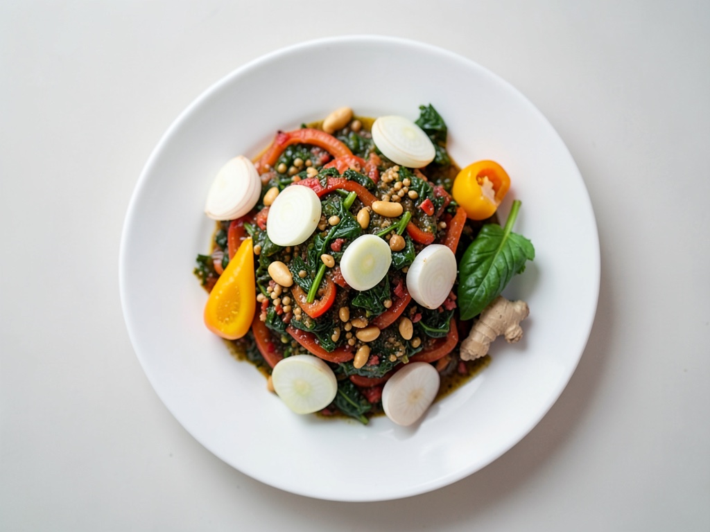 Lentilles rouges avec épinards à la coco