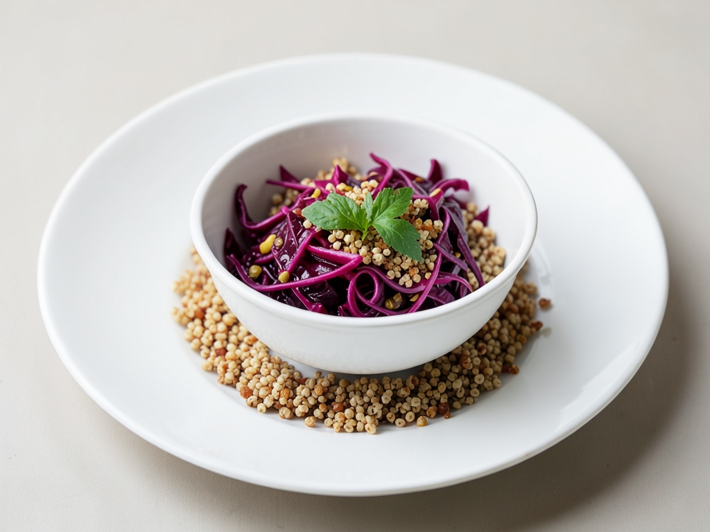 Ciotola colorata con cavolo rosso e quinoa