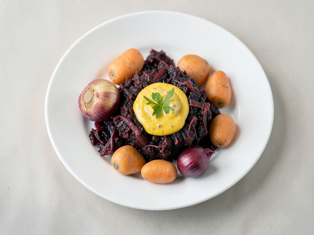 Insalata di cavolo rosso croccante con maionese all'arancia fresca