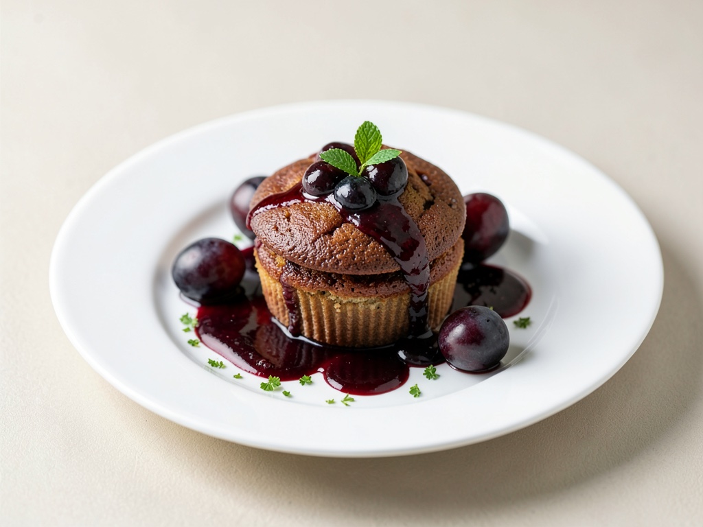 Saftige Rotwein-Muffins mit Zwetschgen