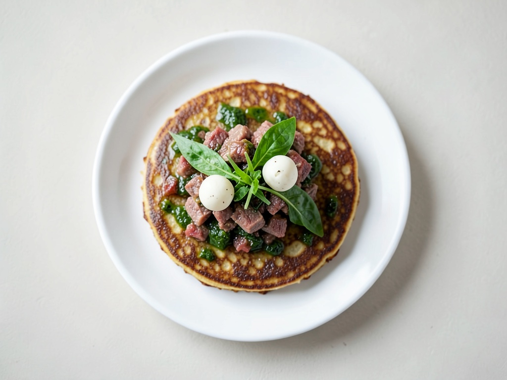 Frittelle di rucola ripiene di carne macinata e zucchine