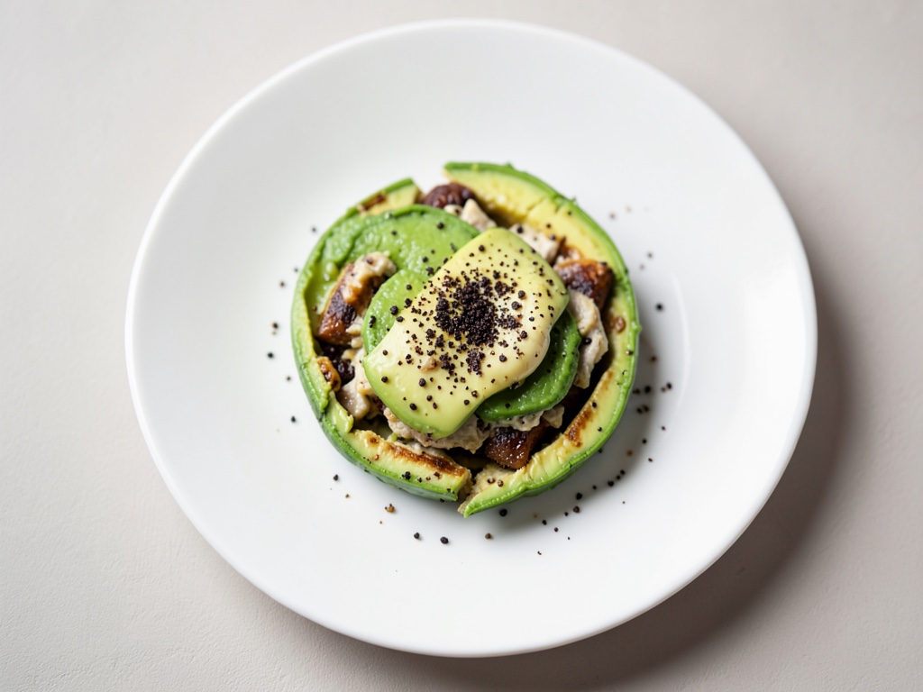 Huevos revueltos con aguacate