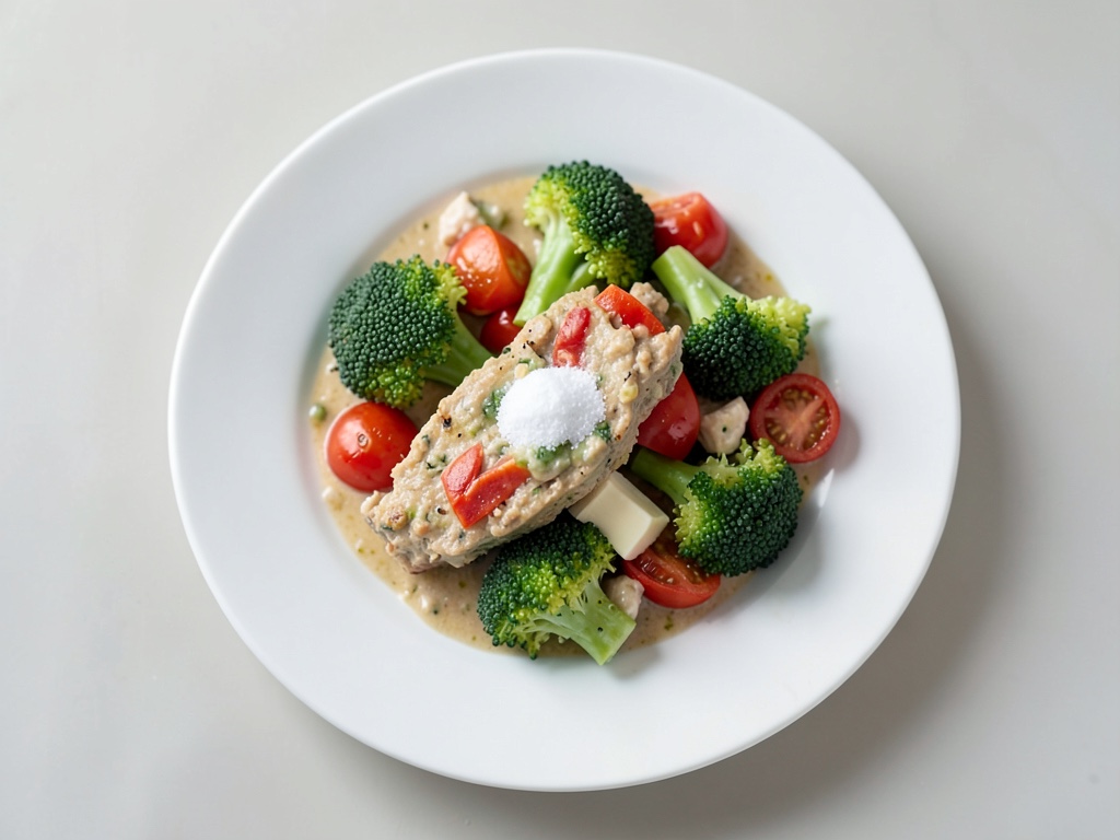 Huevos revueltos con brócoli y pimiento