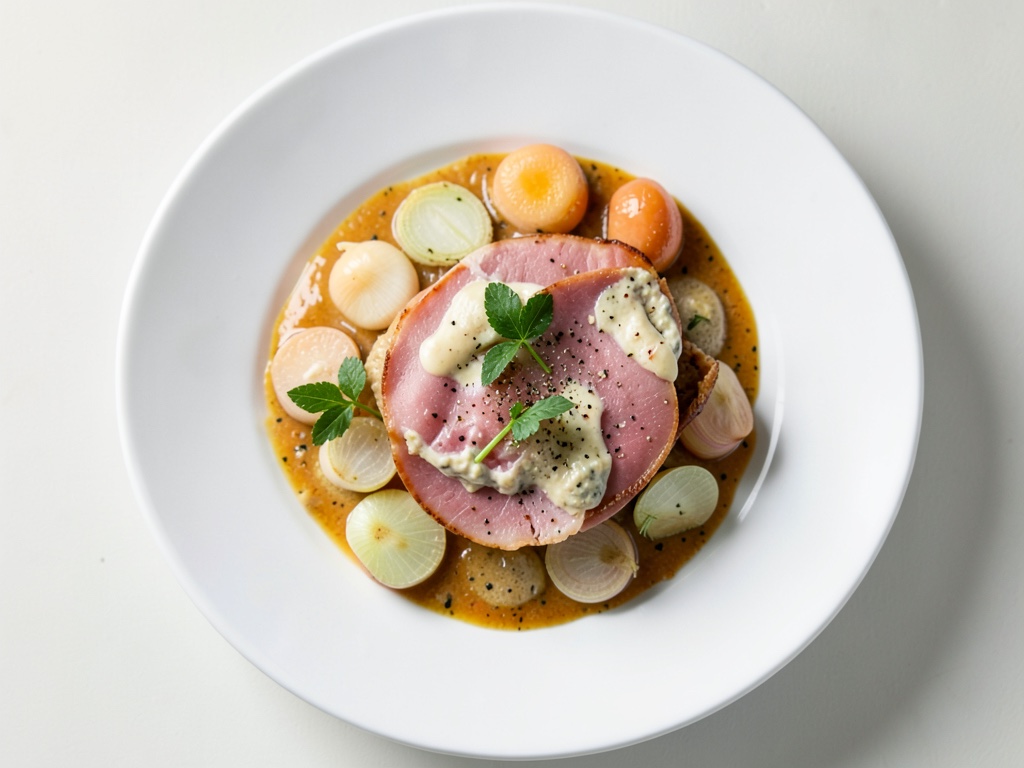 Huevos revueltos esponjosos con jamón