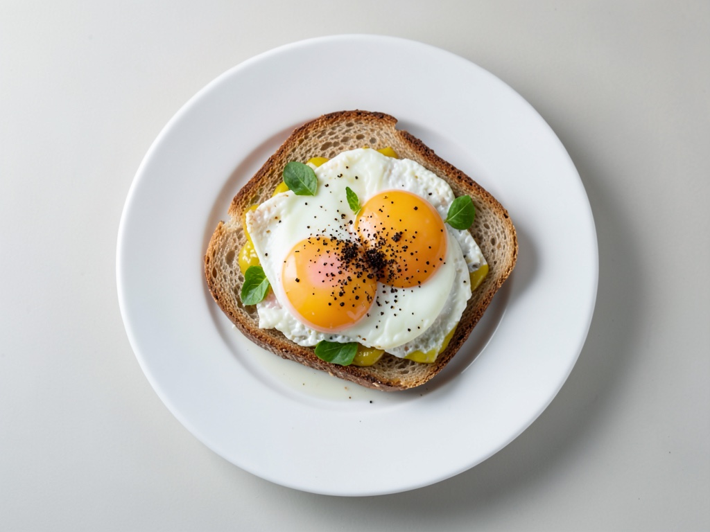 Huevos revueltos cremosos con tostada crujiente