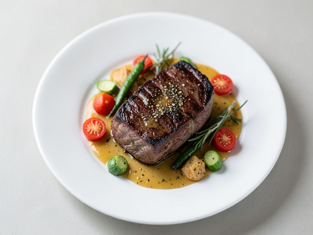 Bistecca di manzo con burro al pepe