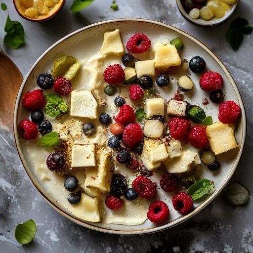 Saftiger Zitronenkuchen mit Beeren-Creme