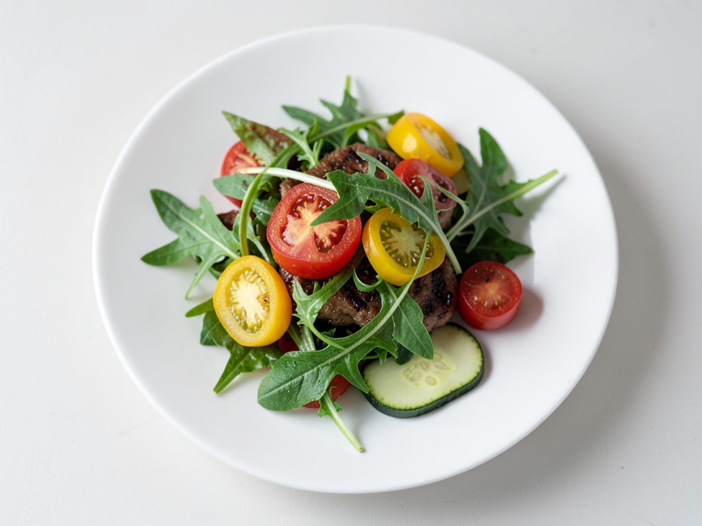 Insalata colorata con verdure grigliate