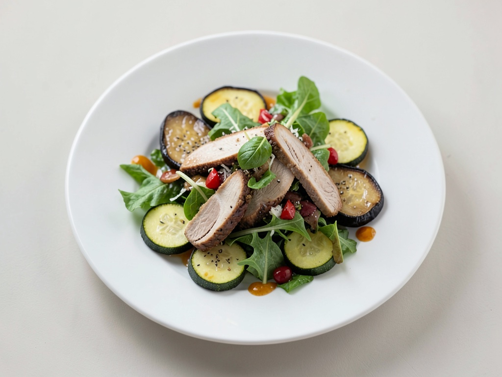 Insalata mista al forno con striscioline di pollo