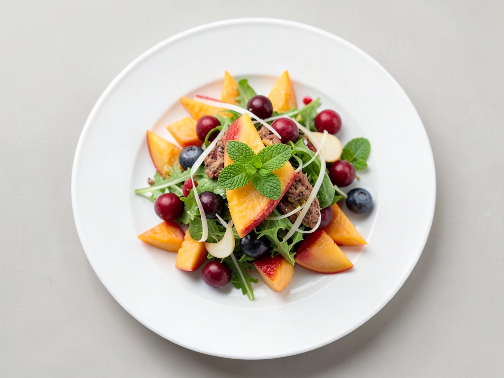 Insalata con melone e lamponi