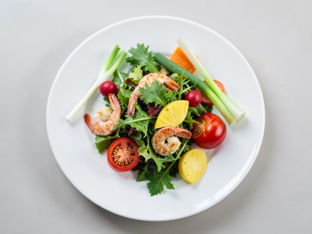 Barchette di cicoria con insalata di gamberi e ananas